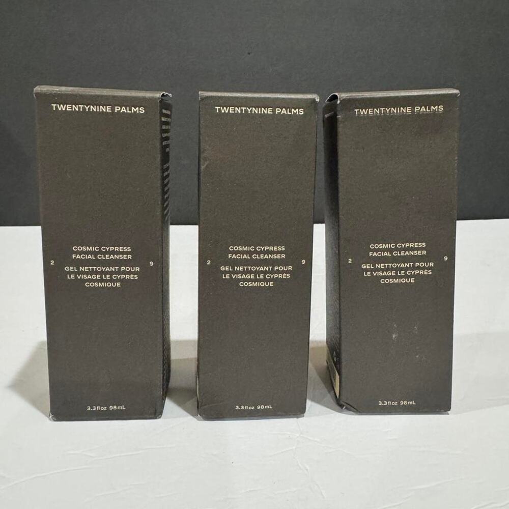 Twentynine Palms Cosmic Cypress Facial Cleanser 3.3oz x 3 Brand New